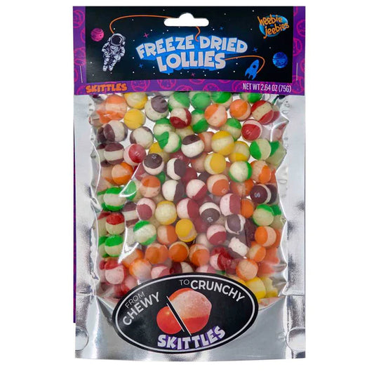 Heebie Jeebies Freeze Dried Lollies Skittles 75g