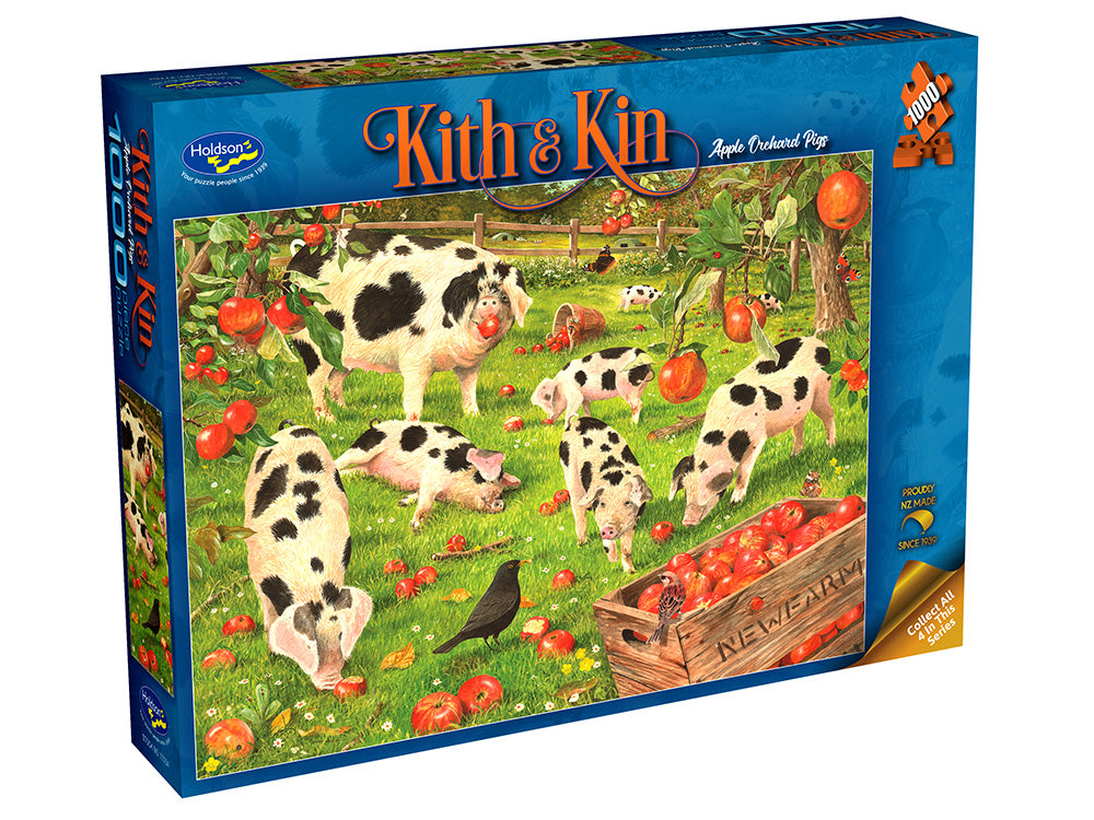 Holdson 1000pc Jigsaw Puzzle Apple Orchard Pigs