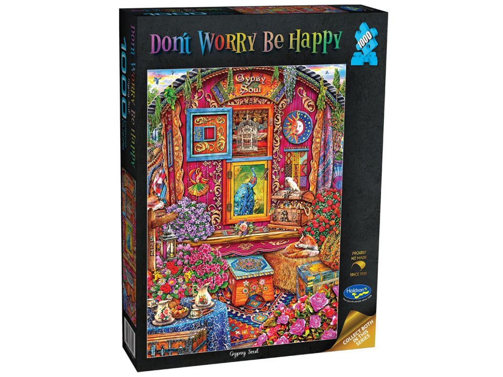 Holdson 1000pc Jigsaw Puzzle Don't Worry Be Happy Gypsy Soul