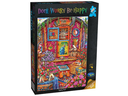 Holdson 1000pc Jigsaw Puzzle Don't Worry Be Happy Gypsy Soul