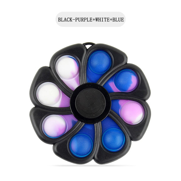 Fidget Spinner With 8 Poppers - Multicoloured