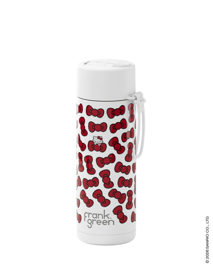 Frank Green 20oz Reusable Bottle with Flip Straw Lid Hello Kitty and Friends Hello Kitty with Bow