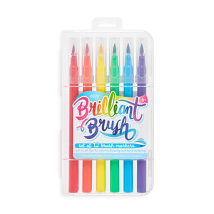 Ooly Brilliant Brush Markers Pens Set of 12