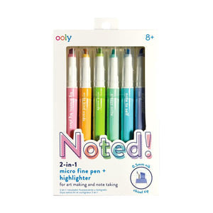 Ooly Noted 2-In-1 Tip Micro Fine Pen and Highlighter