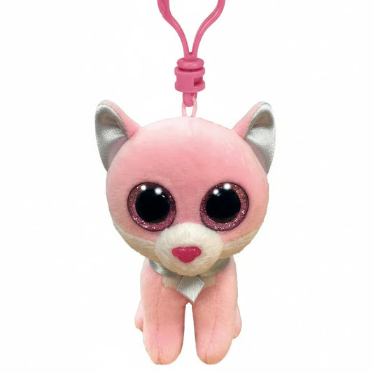 Ty Beanie Boo Fiona Pink Cat Clip