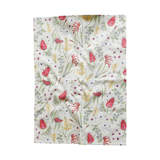 Tea Towel Cotton Native Floral