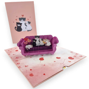 Pop Up Greeting Card Cat Mummy