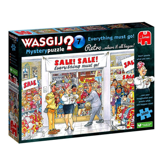 Wasgij? 1000pc Retro Mystery Jigsaw Puzzle #7 Everything Must Go On
