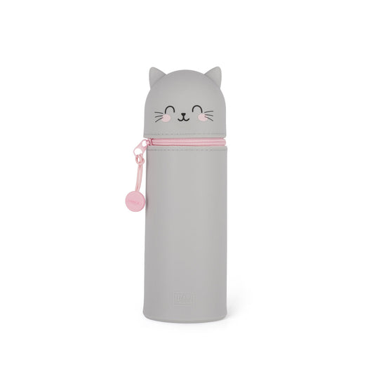 Legami Kawaii 2 in 1 Soft Silicone Pencil Case - Kitty