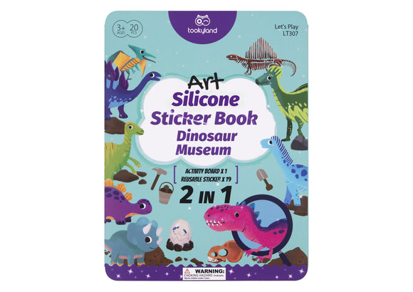 Tookyland Silicone Sticker Book Dinosaur Museum