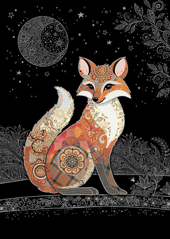 Bug Art Greeting Card Decorative Fox