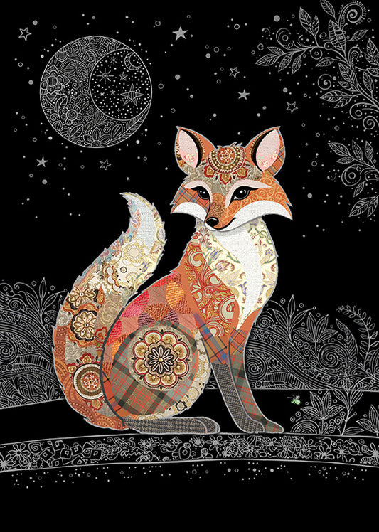 Bug Art Greeting Card Decorative Fox