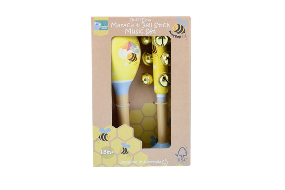 Koala Dream Buzzy Days Bee Maraca and Bell Set