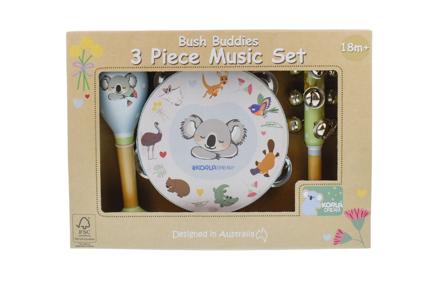 Koala Dream Bush Buddies 3 Piece Music Set