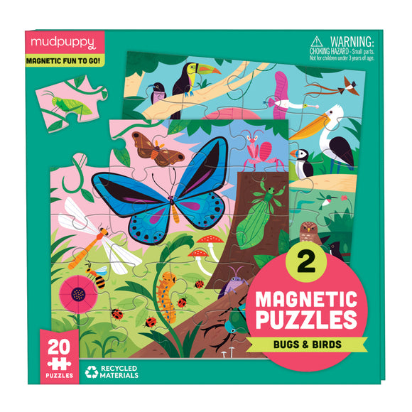 Mudpuppy 2x20pc Magnetic Jigsaw Puzzle Bugs and Birds