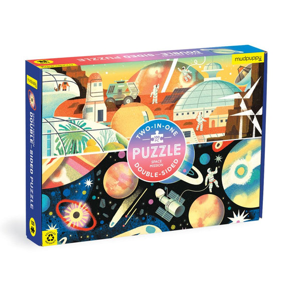 Mudpuppy 100pc Double Sided Jigsaw Puzzle Space Mission