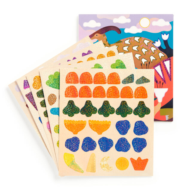 Mudpuppy Sticker Sparkle Poster Activity Kit Dinosaur Land