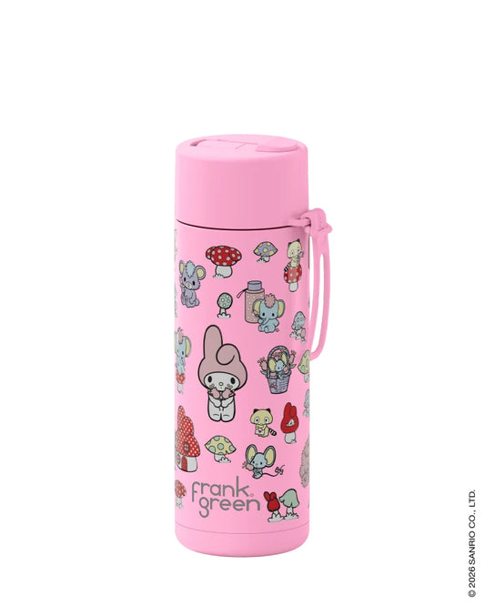 Frank Green 20oz Reusable Bottle with Flip Straw Lid Hello Kitty and Friends My Melody