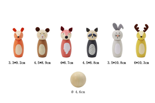 Kaper Kids Wooden Forest Animal Skittles