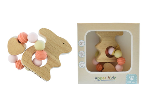 Kaper Kidz Ecobead Animal Teether - Bunny, Elephant,  or Bird