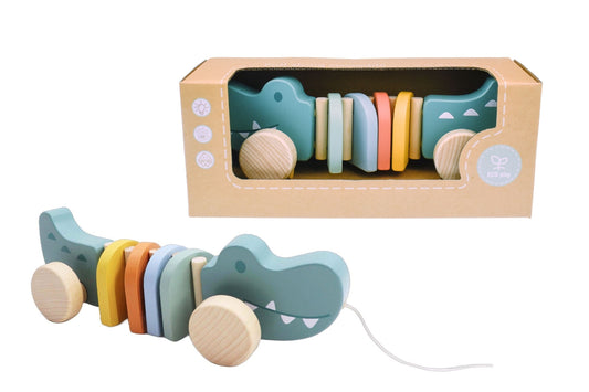 Kaper Kidz Wooden Pull Along Crocodile