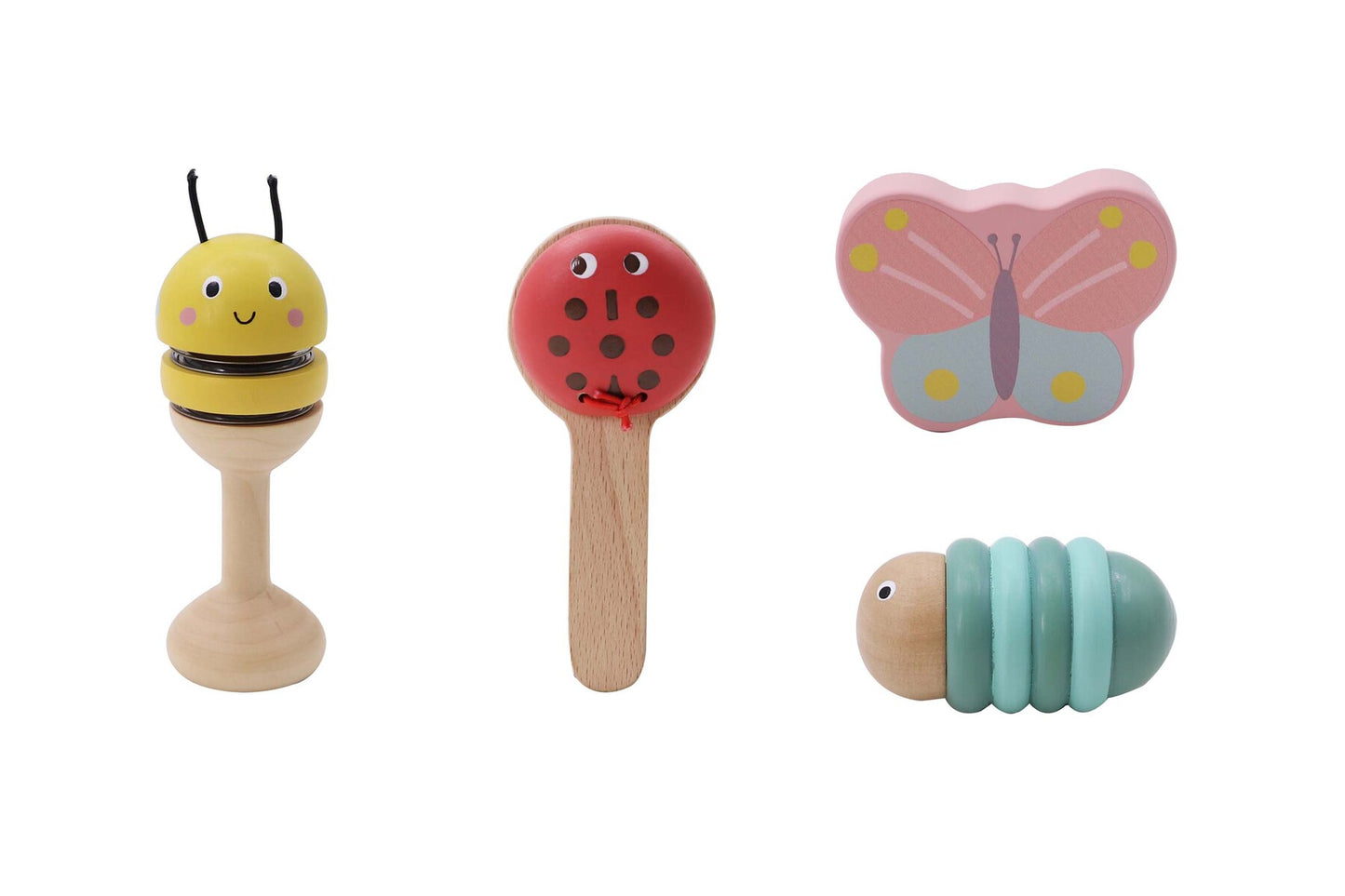 Kaper Kidz Wooden Spring Insect Music 4pc Set