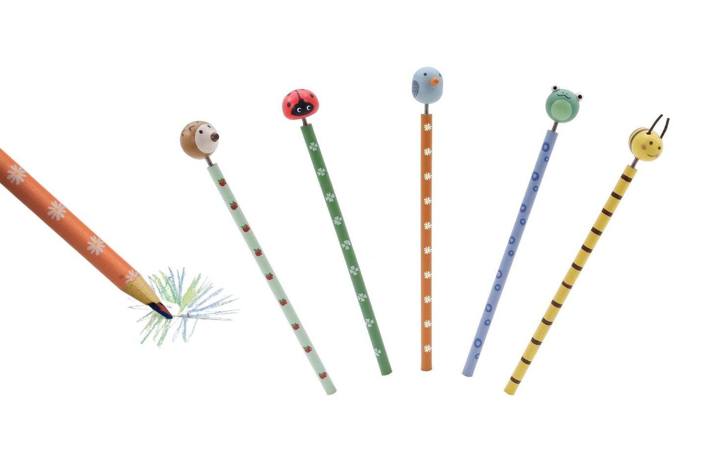 Kaper Kidz Wooden Pencil with Animal Topper on a Spring