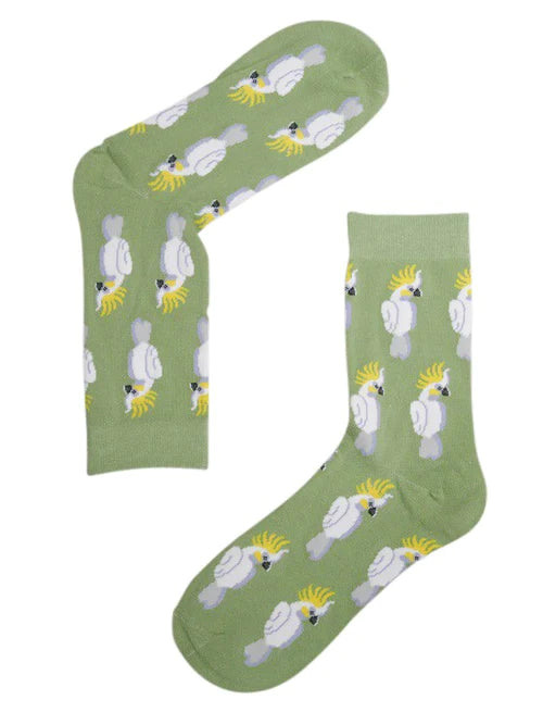Sole Mates Socks Cockatoo Green