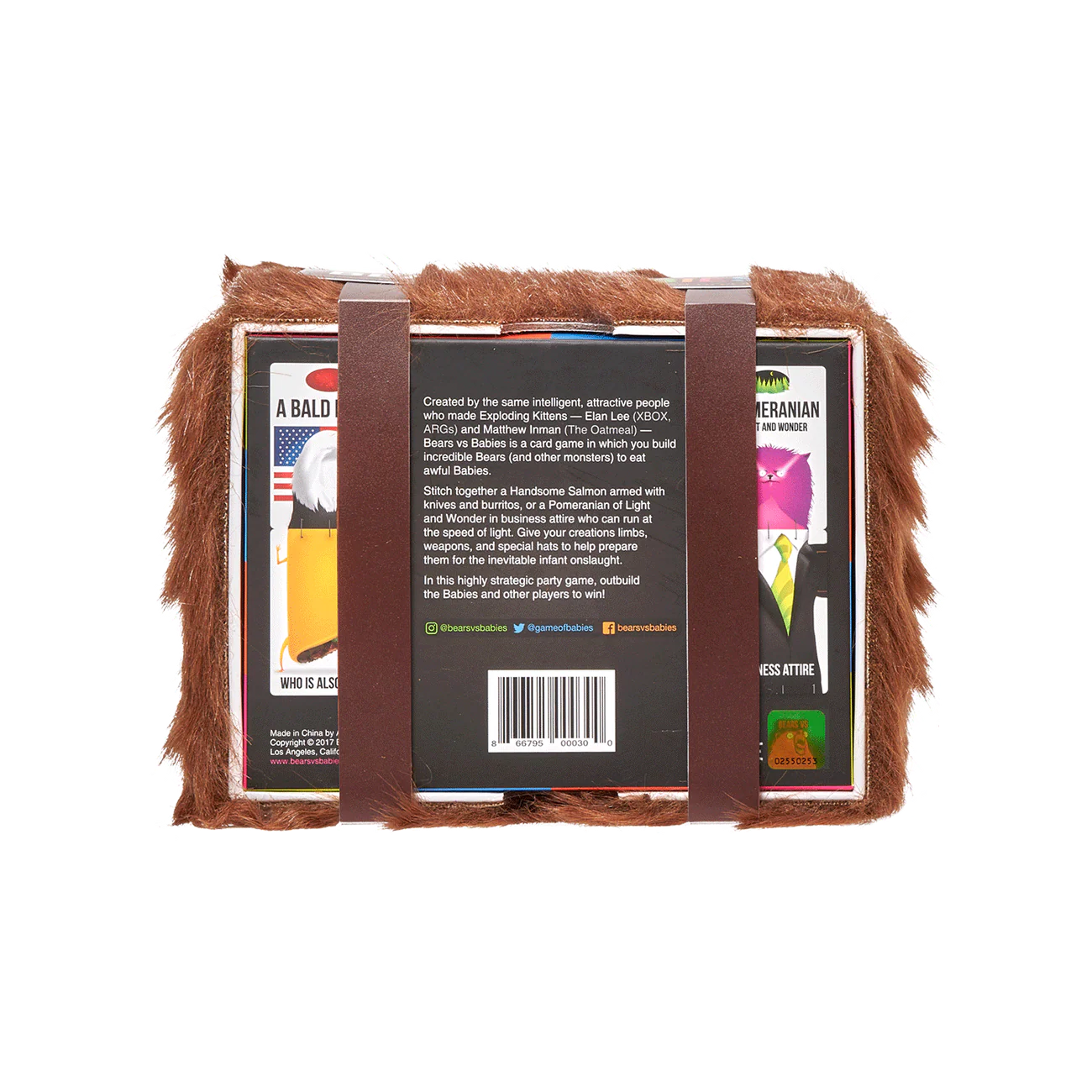 Bears vs Babies card game box and playmat – monster building card game