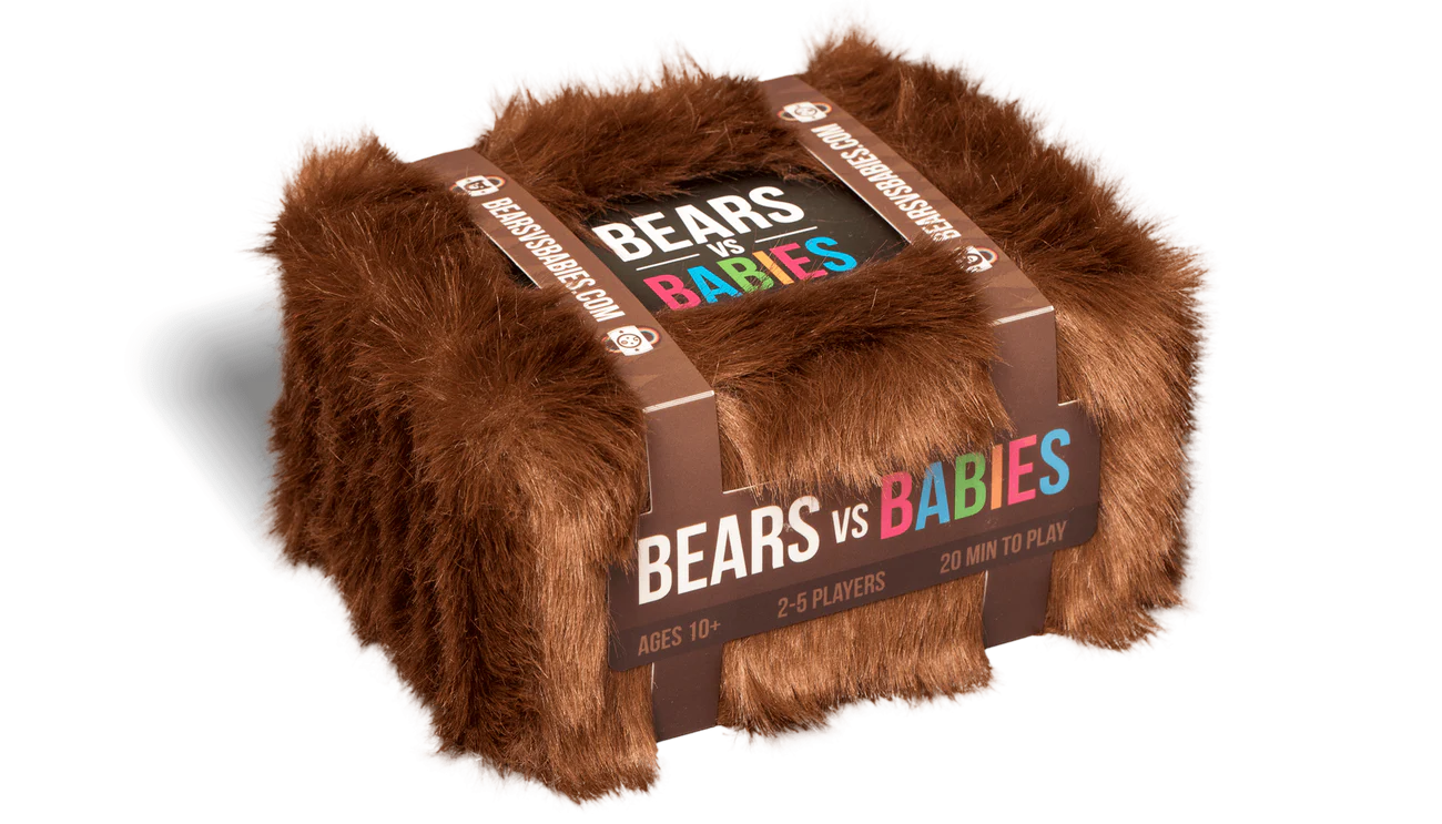 Bears vs Babies card game box and playmat – monster building card game