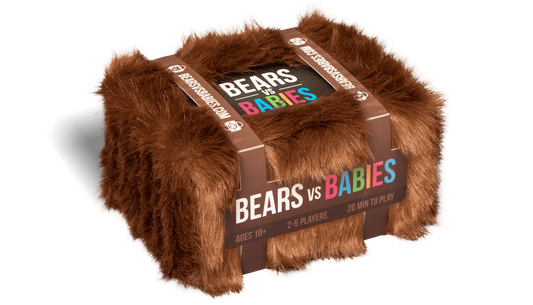 Bears vs Babies card game box and playmat – monster building card game