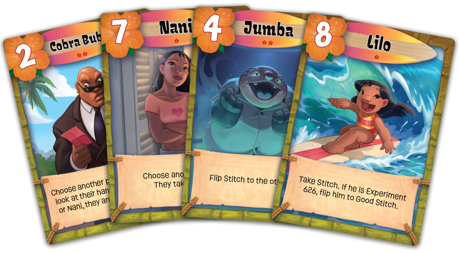 Box cover of Disney Stitch: The Fix for 626 featuring Stitch, Lilo & friends, with plush bag, cards, tokens and game components displayed