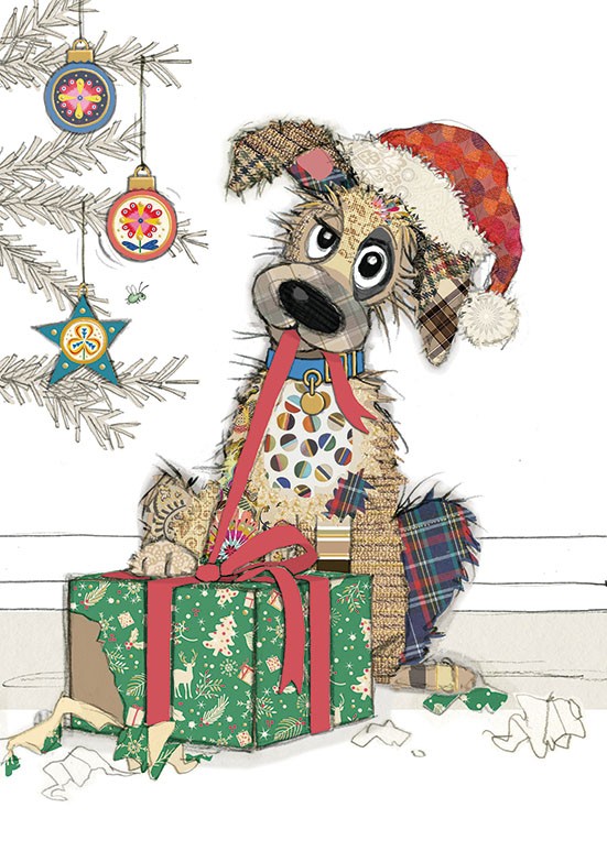 Bug Art Christmas Card Christmas Mutt
