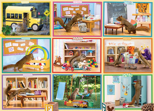 Cobble Hill 1000pc Jigsaw Puzzle Squirrels at School