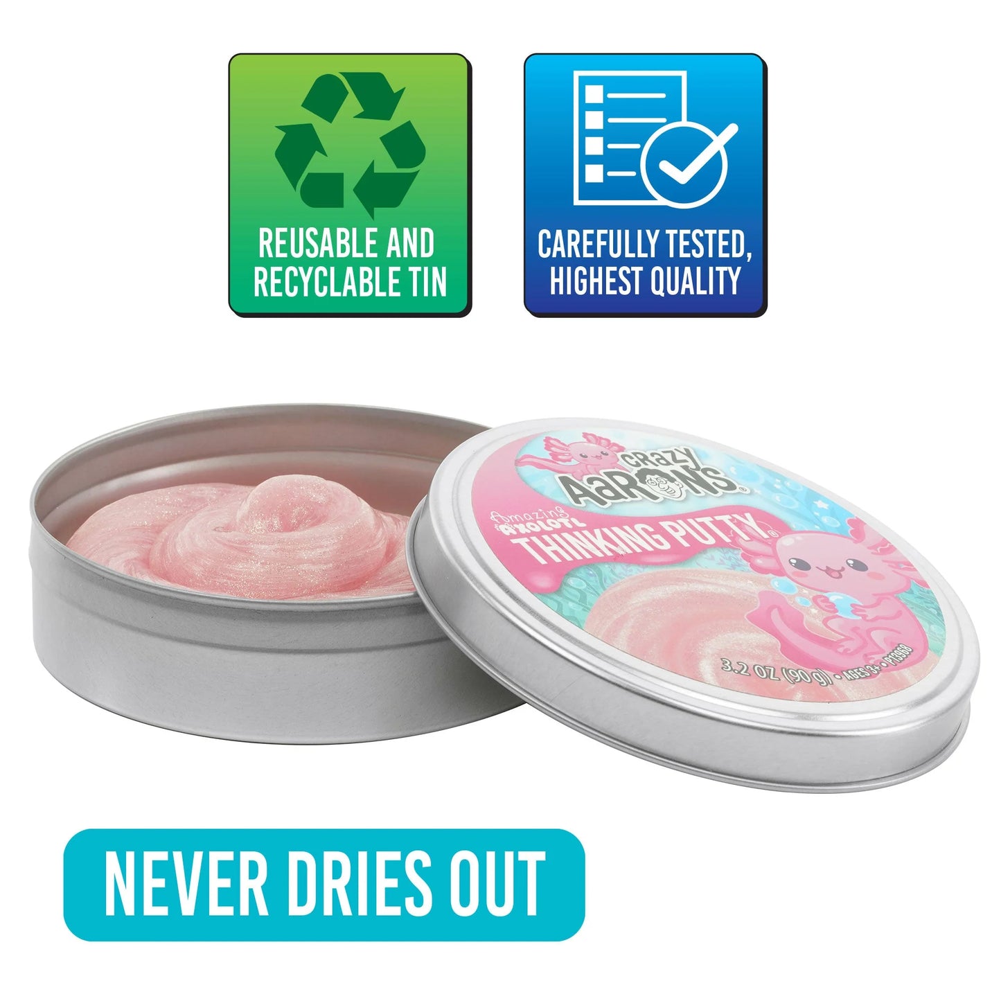 Crazy Aaron's Thinking Putty Amazing Axolotl