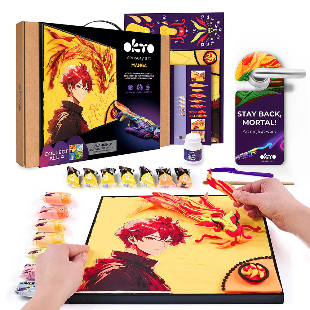 Okto Sensory Art DIY 3D Painting Manga Fire