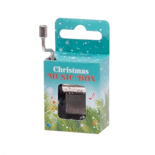 Discovery Zone Christmas Music Box assorted colours with hand crank – six classic Christmas songs