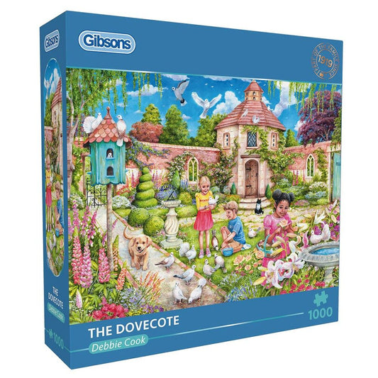Gibsons 1000pc Jigsaw Puzzle The Dovecote packaging against a white background