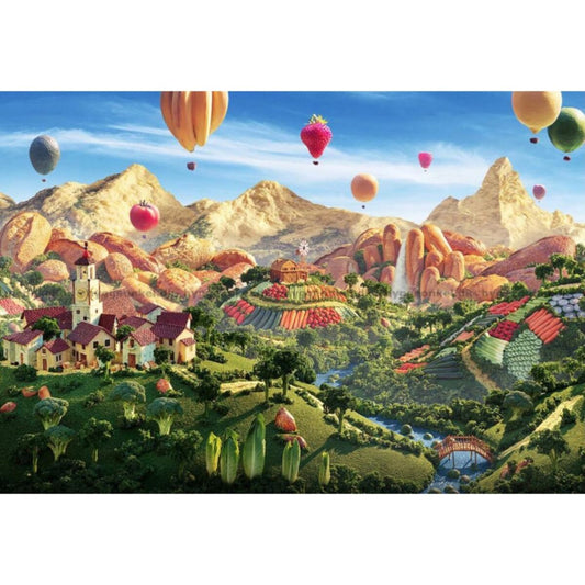 Gibsons 1000pc Jigsaw Puzzle The Land of Plenty poster against white background