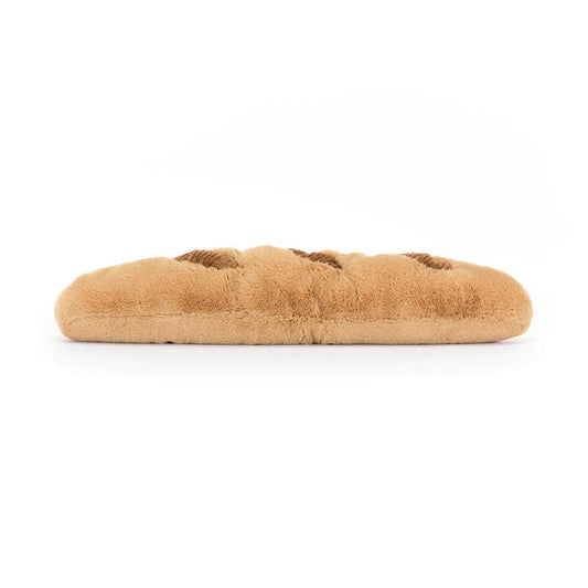 Back view of Jellycat Plush Amuseables Baguette on white background