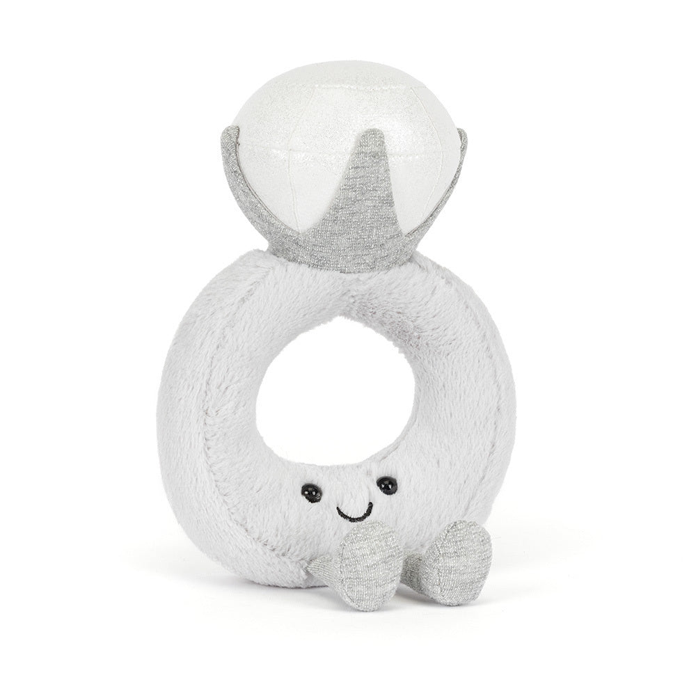 Jellycat Plush Amuseables Diamond Ring Plush toy with a round body and star-shaped top on a white background