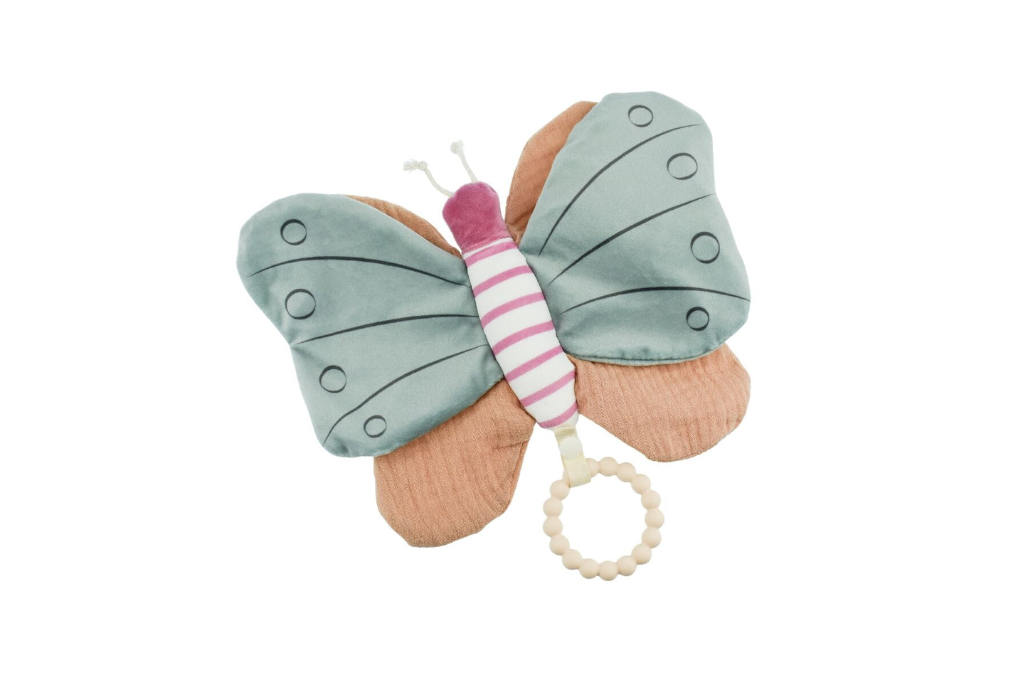 Koala Dream Snuggle Pal Bella Butterfly with Silicone Teething Ring