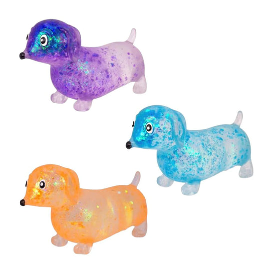 Keycraft Squishy Sparkly Sausage Dog