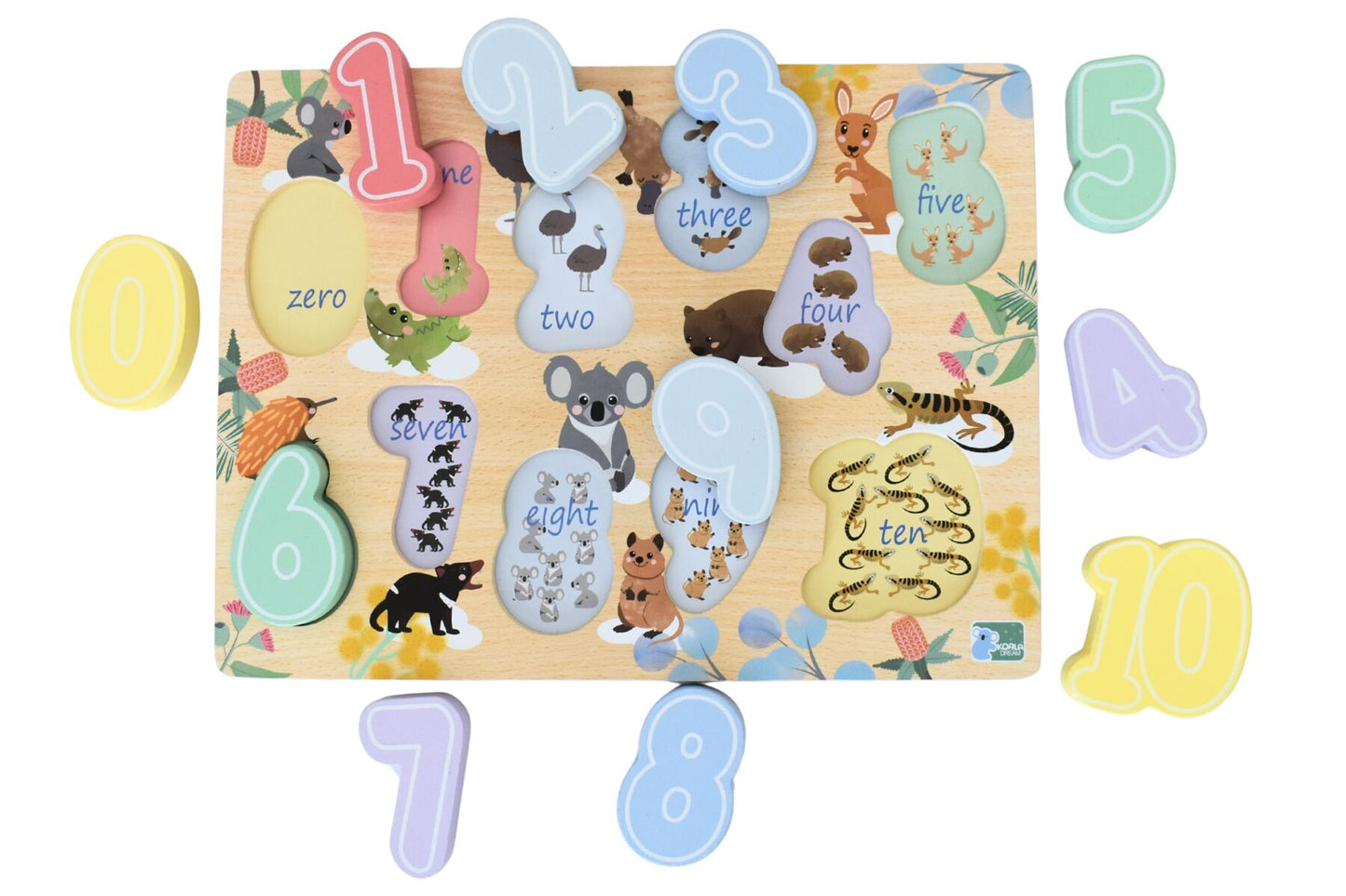 Koala Dream Bush Buddies 11pc Chunky Puzzle Number 0-10