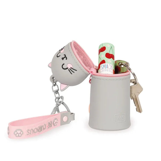 Legami Kawaii Mini Coin Purse with Keyring Kitty
