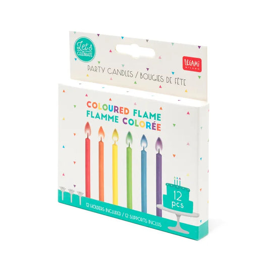 Legami Let's Celebrate Coloured Flame Candles