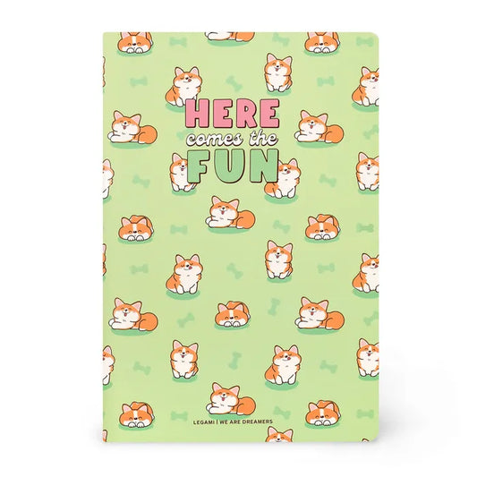 Legami Quaderno Notebook Medium 7mm Lined 80pg Corgi