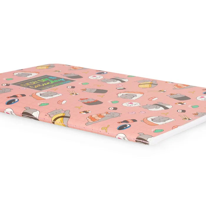 Legami Quaderno Notebook Medium 7mm Lined 80pg Sushi Cat