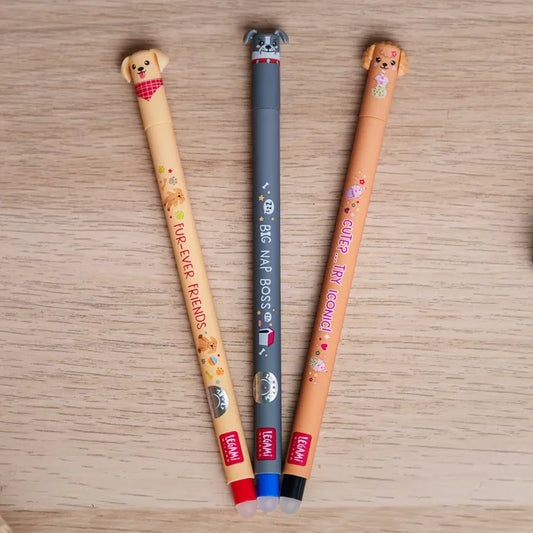 Legami Set of 3 Erasable Gel Pens Fur-Ever Friends