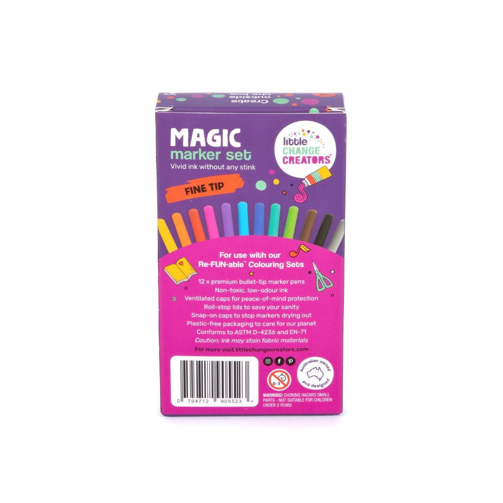 Re-Fun-Able Magic Marker Set 12pk Fine Tip